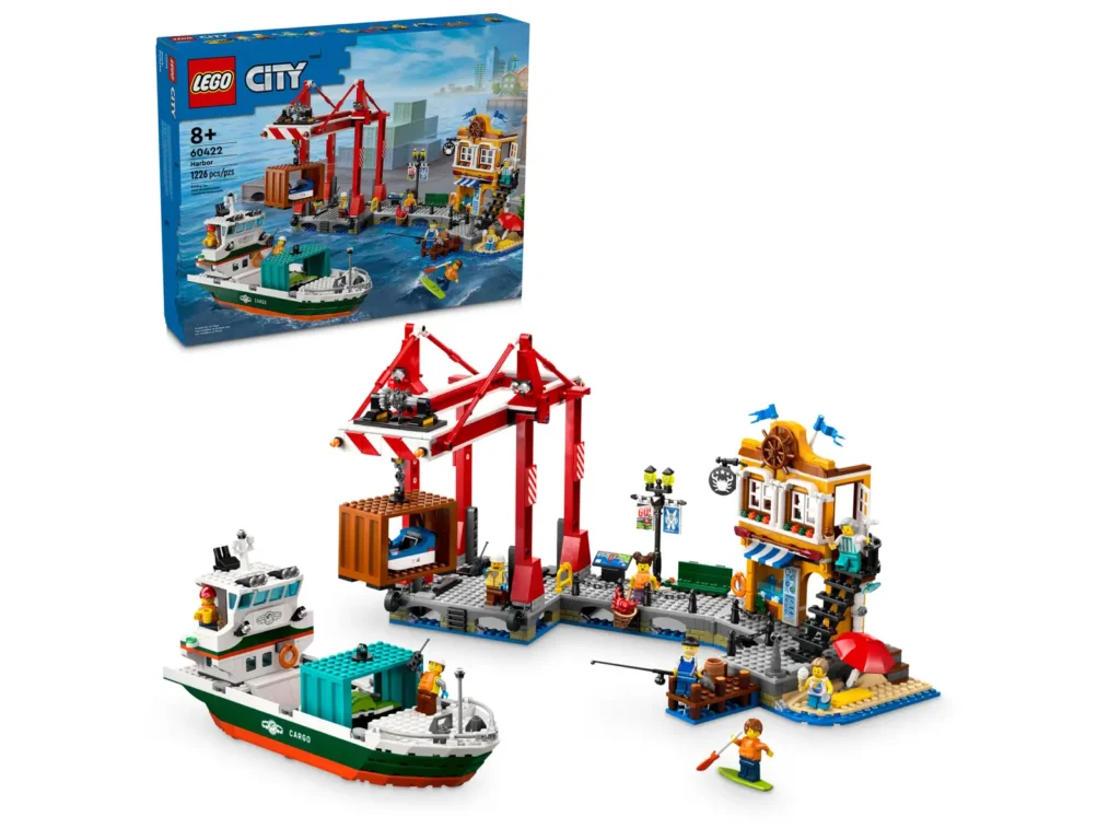 LEGO® City 60422 Prístav s nákladnou loďou