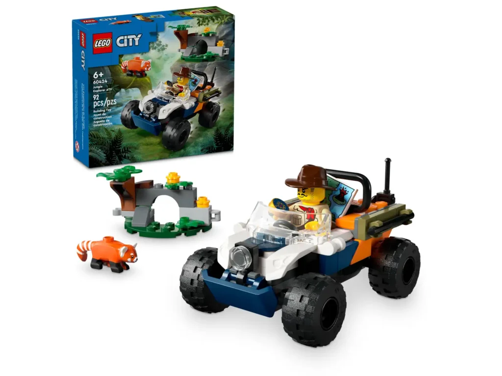 LEGO® City 60424 Štvorkolka na prieskum džungle – misia panda červená