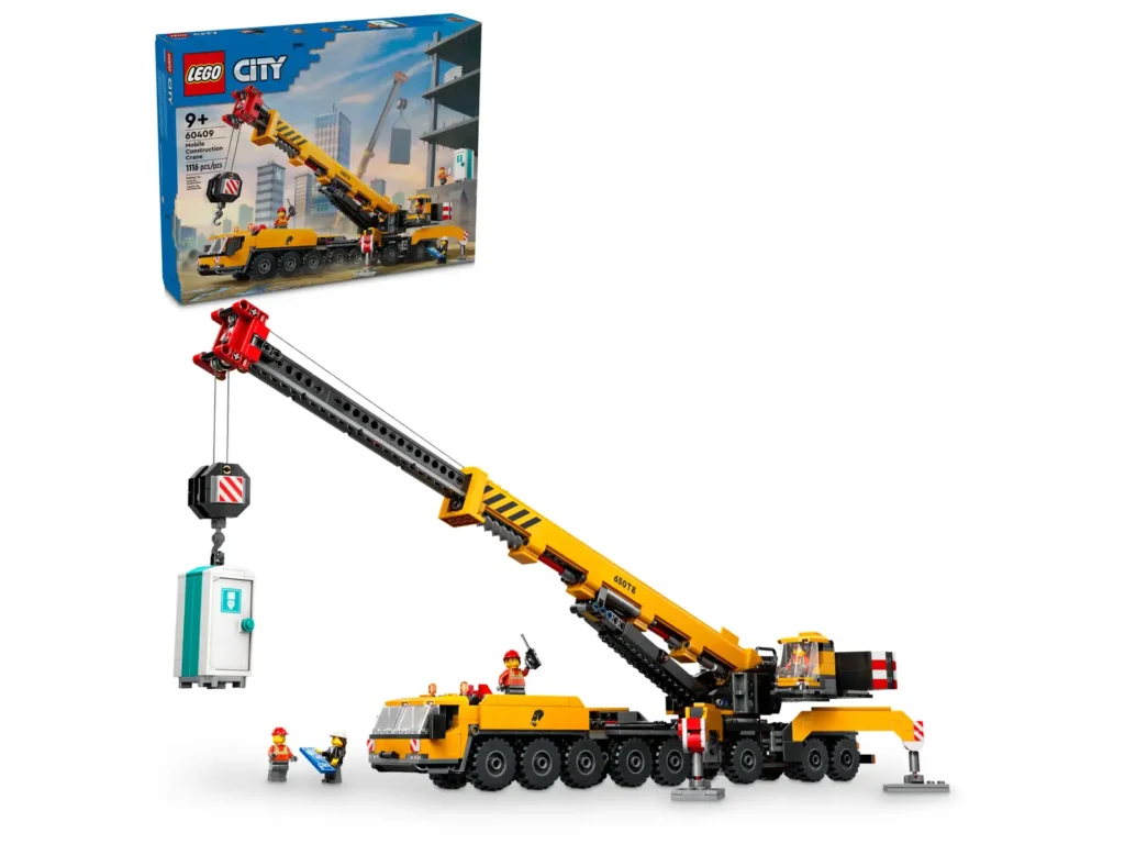 LEGO® City 60409 Žltý pojazdný stavebný žeriav