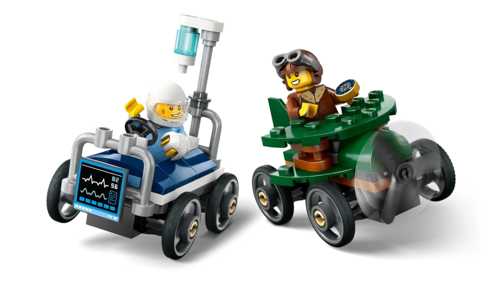 LEGO City 60459 Pretekársky balíček: Lietadlo vs. nemocničné lôžko