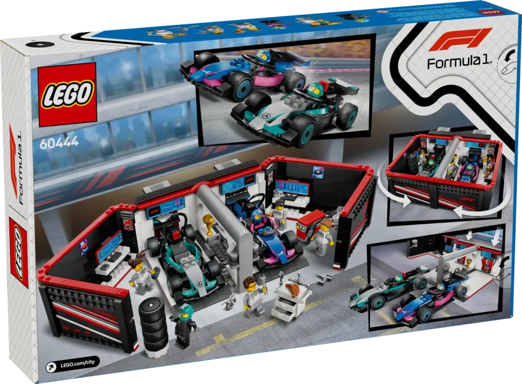 LEGO City 60444 Garáž F1 a autá Mercedes-AMG a Alpine