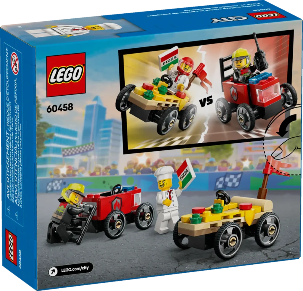 LEGO City 60458 Pretekársky balíček: Rozvoz pizzy vs. hasičské auto