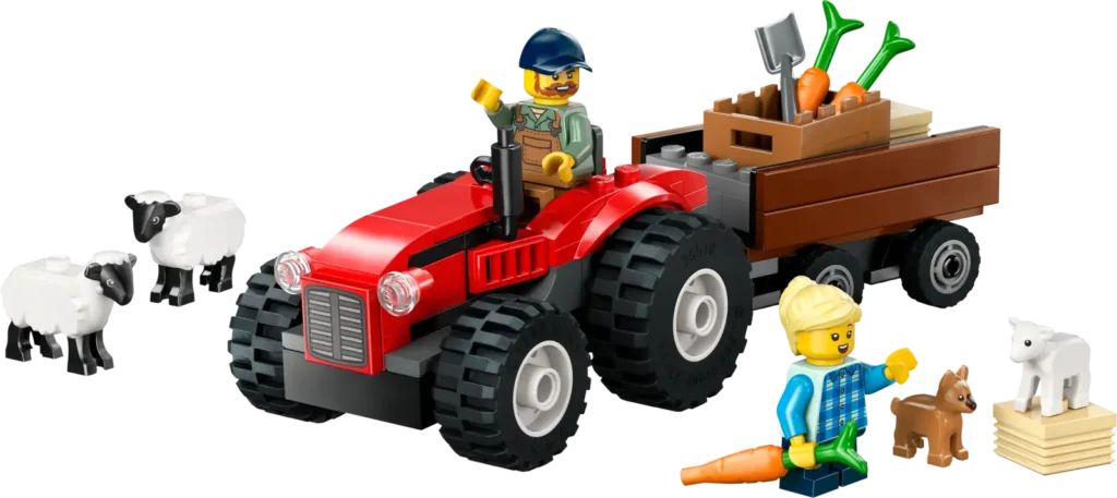 LEGO City 60461 Červený traktor s prívesom a ovcami