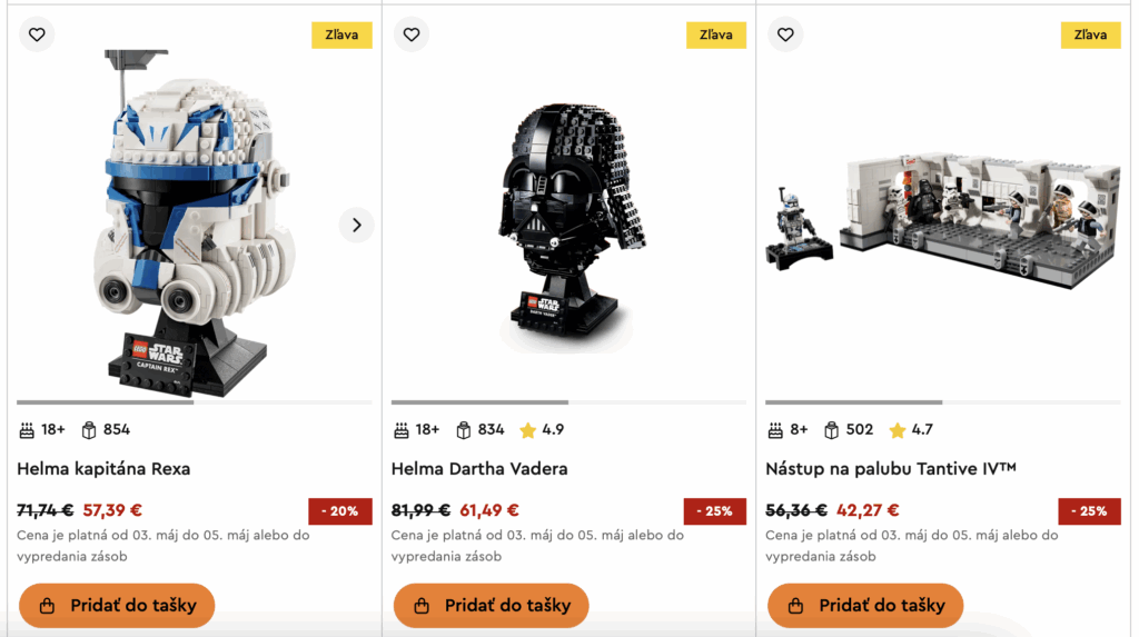 Výpredaj vybraných LEGO Star Wars setov ku dňu Star Wars od 3. do 5. mája 2025