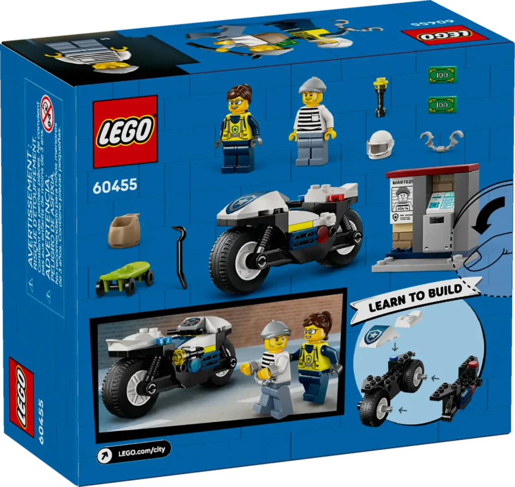 LEGO City 60455 Naháňačka na policajnej motorke