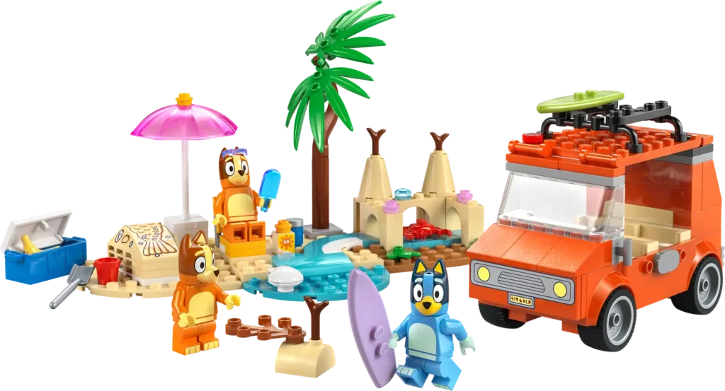 LEGO Bluey 11202 Bluey a rodinný výlet autom na pláž