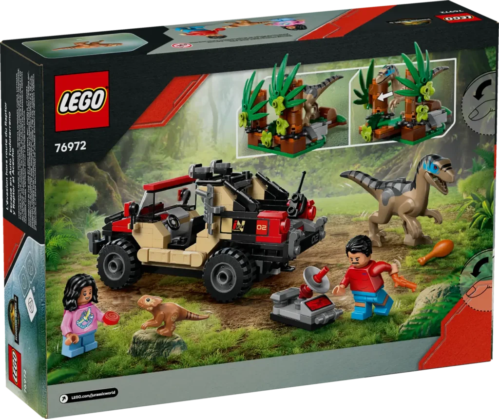LEGO Jurský svet 76972 Únik pred raptorom v terénnom aute