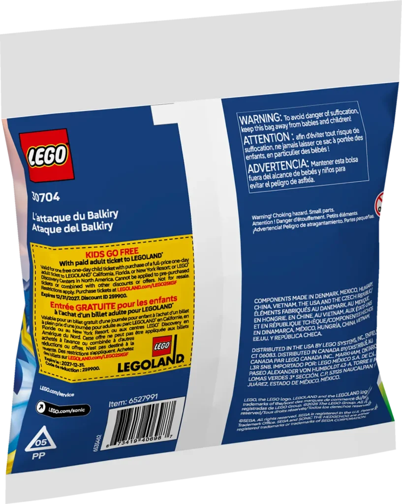 Stavebnica obsahuje mini figúrku Cluckyho a zostaviteľnú figúrku Balkiryho