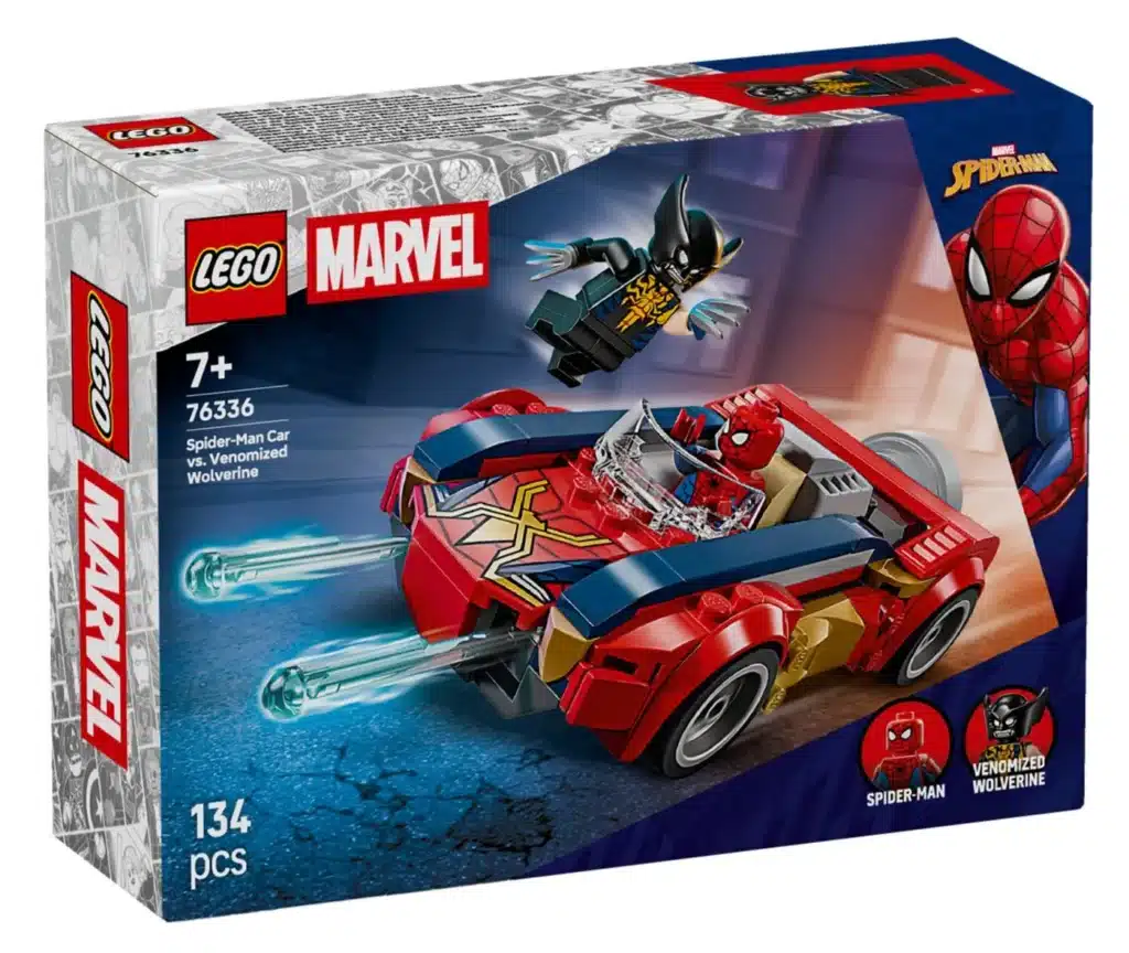 LEGO Marvel 76336 Spider-Man a auto vs. venomizovaný Wolverine