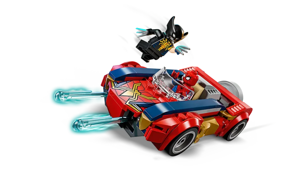 LEGO Marvel 76336 Spider-Man a auto vs. venomizovaný Wolverine