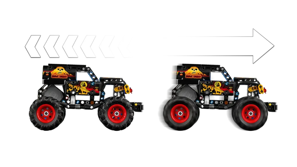 LEGO Technic 42219 Monster Jam Grave Digger Oheň a ľad