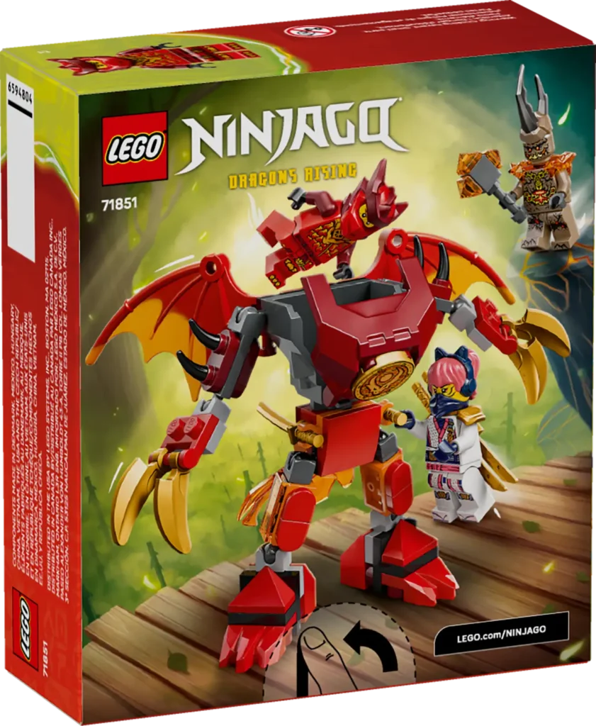 LEGO® NINJAGO 71851 Kaiov bojový balíček s dračím oblekom