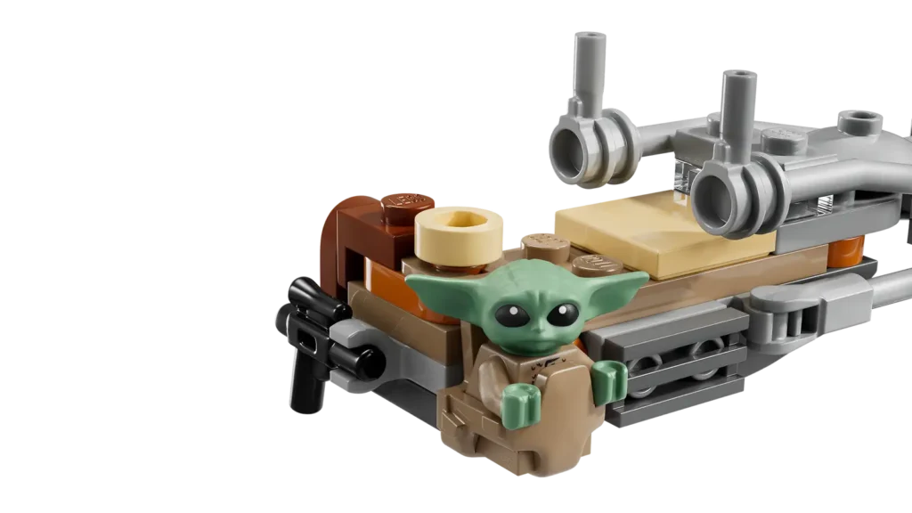 LEGO Star Wars 75436 Mandalorian, Grogu a spídrová motorka