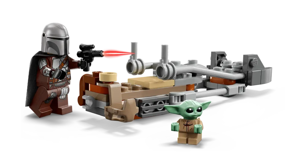 LEGO Star Wars 75436 Mandalorian, Grogu a spídrová motorka