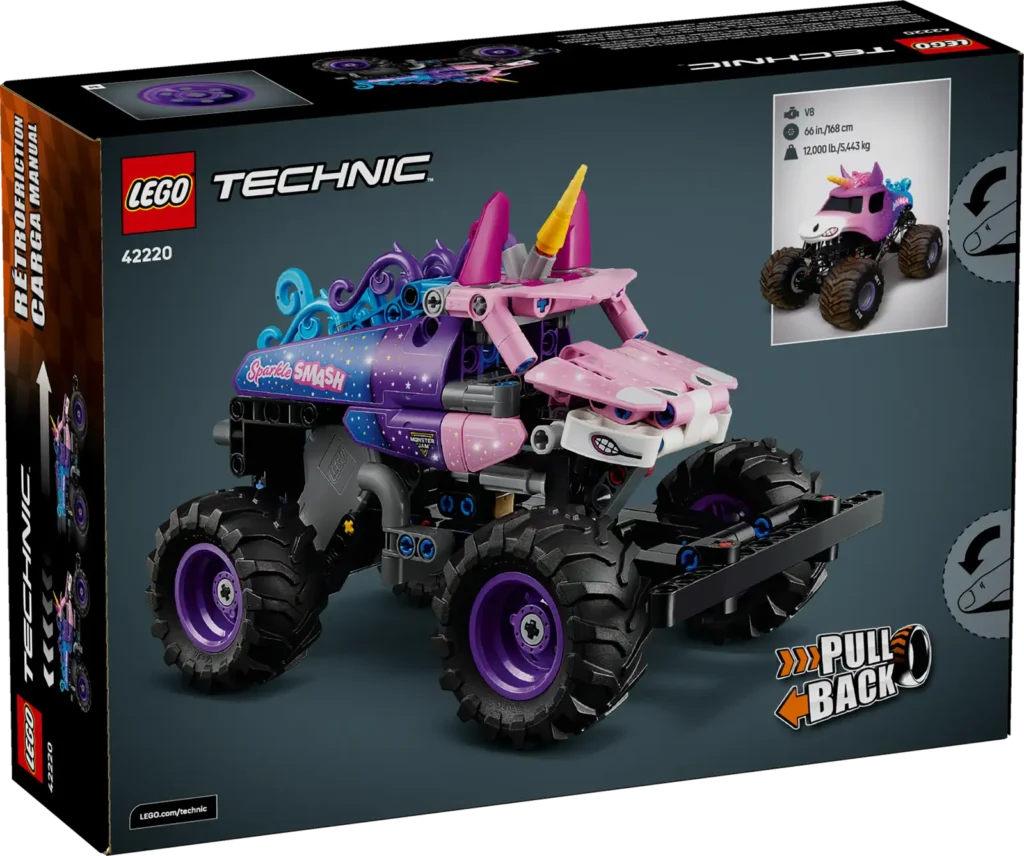 LEGO Technic 42220 Monster Jam Sparkle Smash s naťahovacím motorom