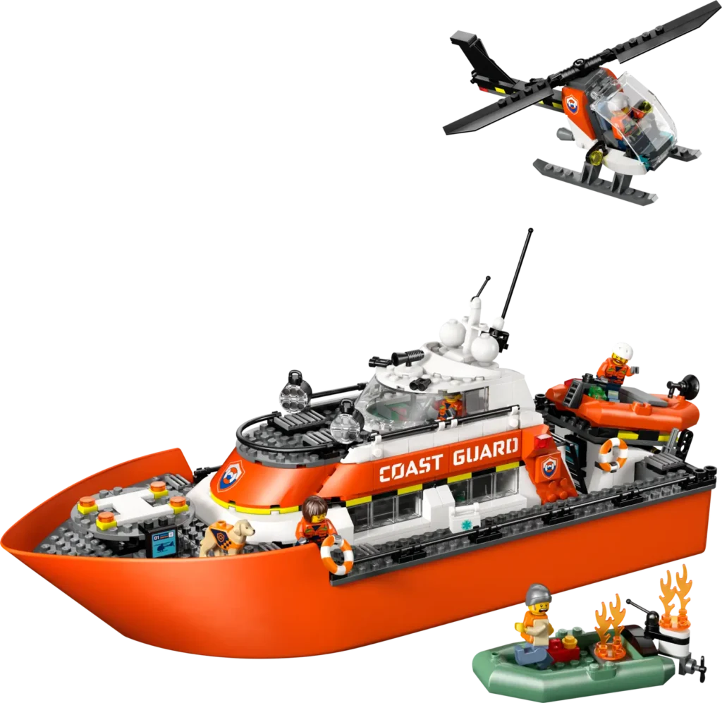 LEGO City 60504 Záchranný čln pobrežnej hliadky a vrtuľník