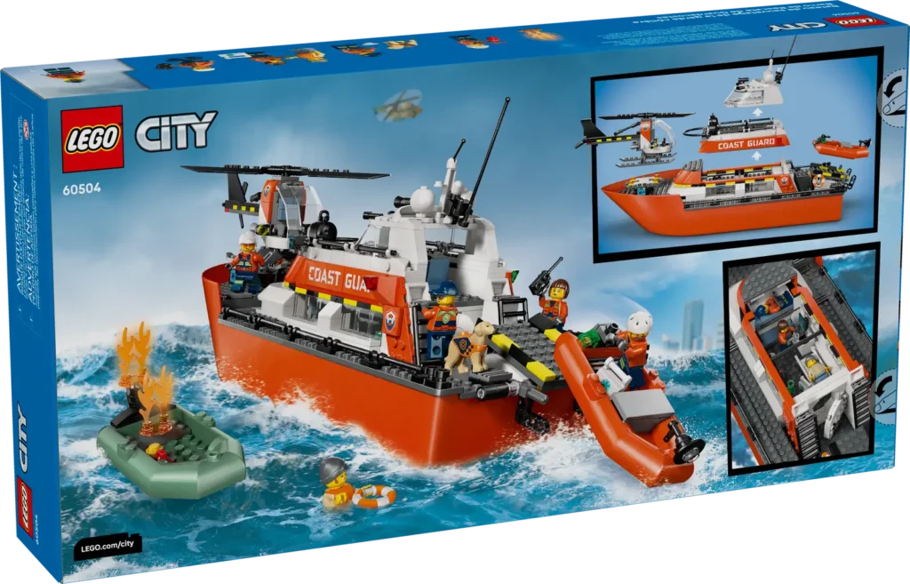 LEGO City 60504 Záchranný čln pobrežnej hliadky a vrtuľník