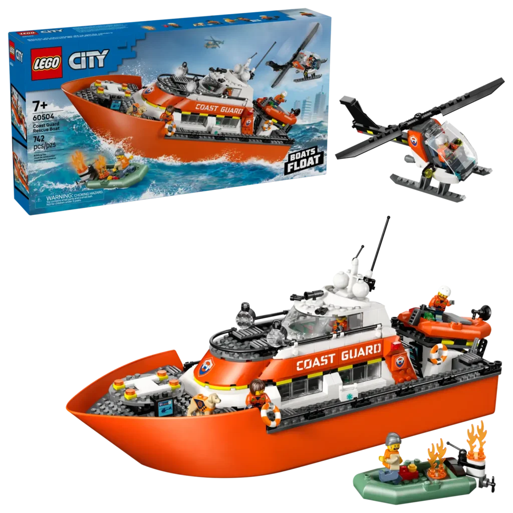 LEGO City 60504 Záchranný čln pobrežnej hliadky a vrtuľník