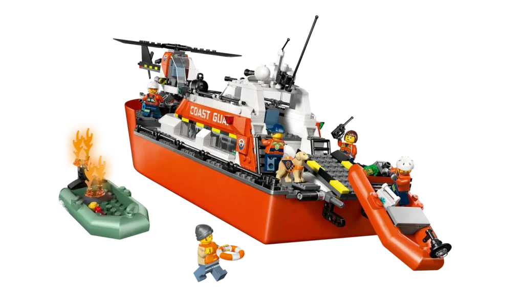 LEGO City 60504 Záchranný čln pobrežnej hliadky a vrtuľník