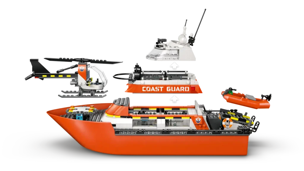 LEGO City 60504 Záchranný čln pobrežnej hliadky a vrtuľník