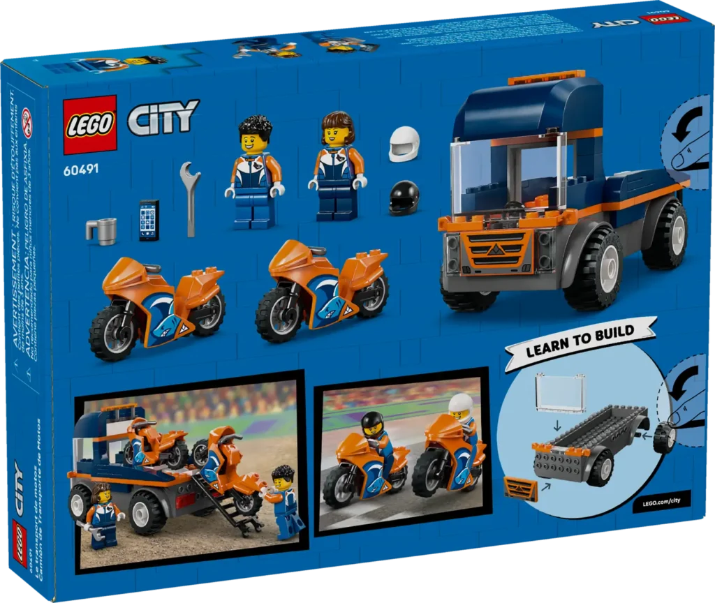 LEGO City 60491 Kamión na prepravu motoriek