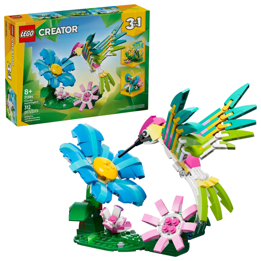 LEGO Creator 3v1 31384 Divoké zvieratá: Farebný kolibrík