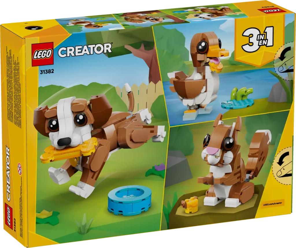 LEGO Creator 3v1 31382 Roztomilé zvieratká: Hravé šteniatko