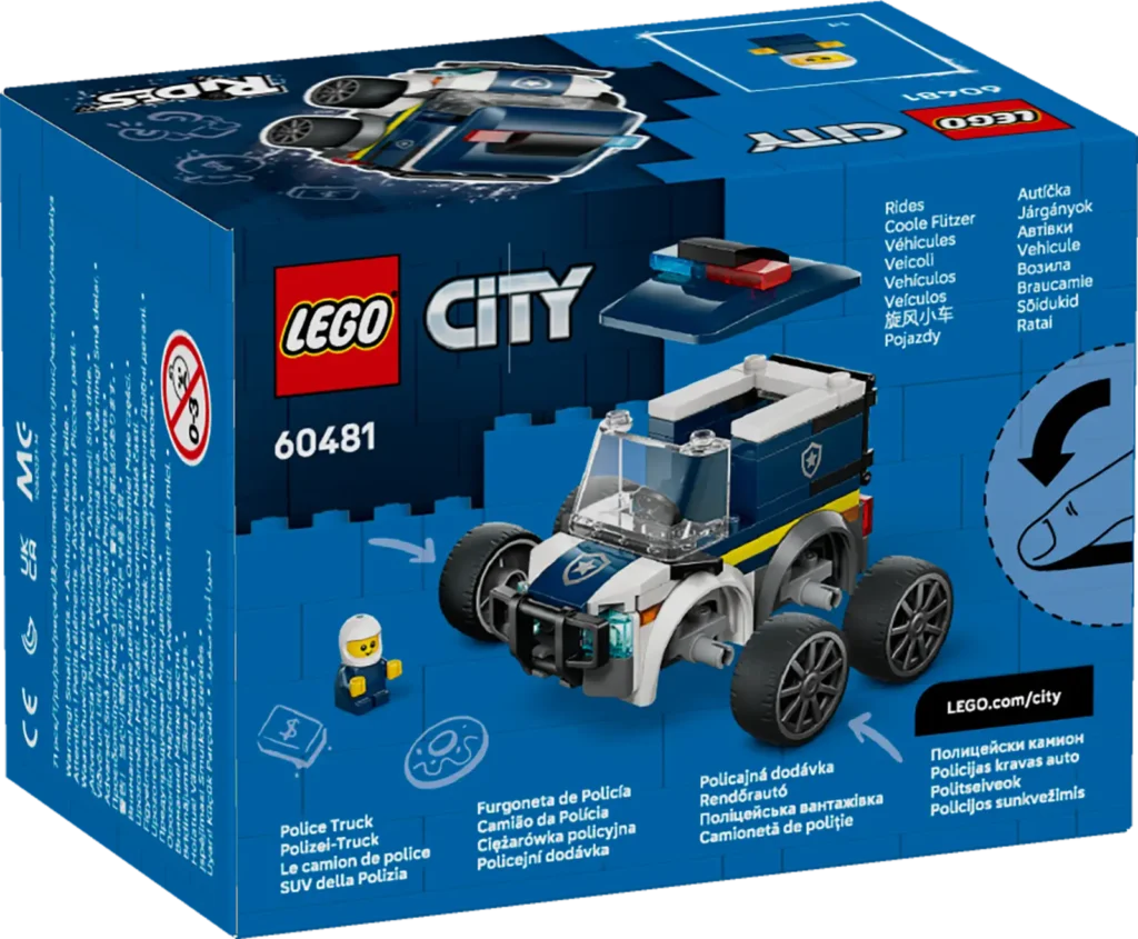 LEGO City 60481 Autíčka – Policajná dodávka