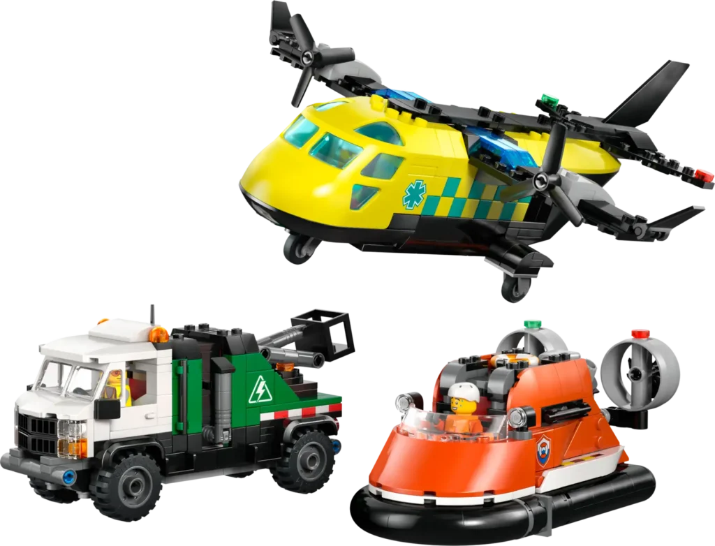 LEGO City 60505 Remix: Lietadlo, servisné vozidlo a vznášadlo