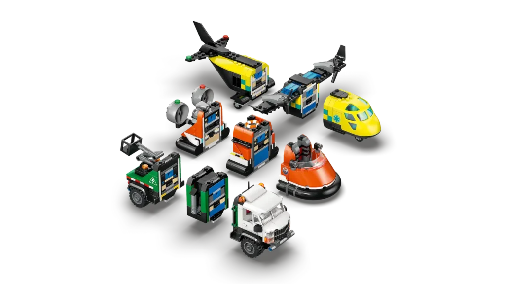 LEGO City 60505 Remix: Lietadlo, servisné vozidlo a vznášadlo