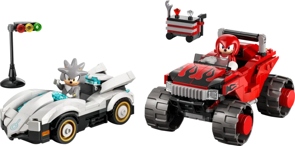 LEGO Sonic the Hedgehog 77118 Silver a jeho auto vs. Knuckles a jeho monster truck