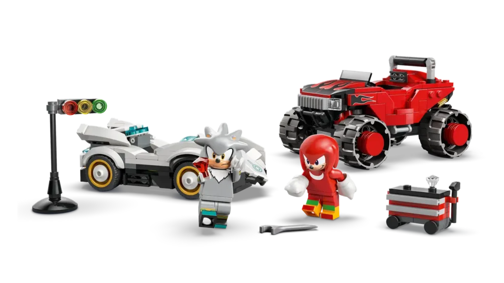LEGO Sonic the Hedgehog 77118 Silver a jeho auto vs. Knuckles a jeho monster truck
