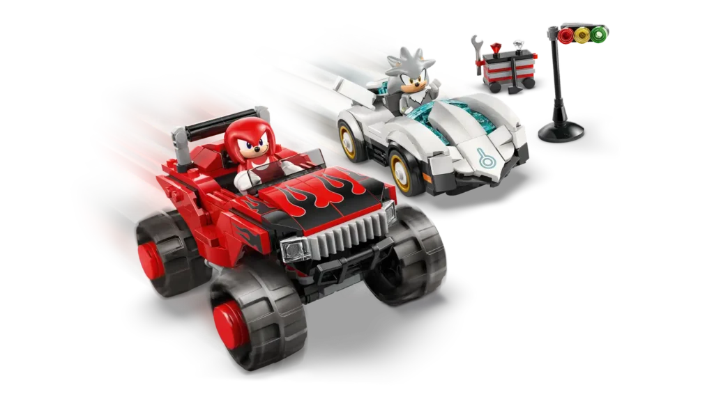 LEGO Sonic the Hedgehog 77118 Silver a jeho auto vs. Knuckles a jeho monster truck