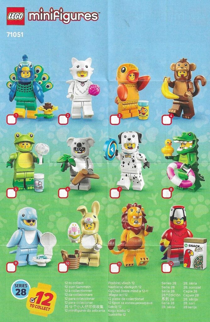 LEGO Zberateľské minifigúrky 71051 28. séria – zvieratá