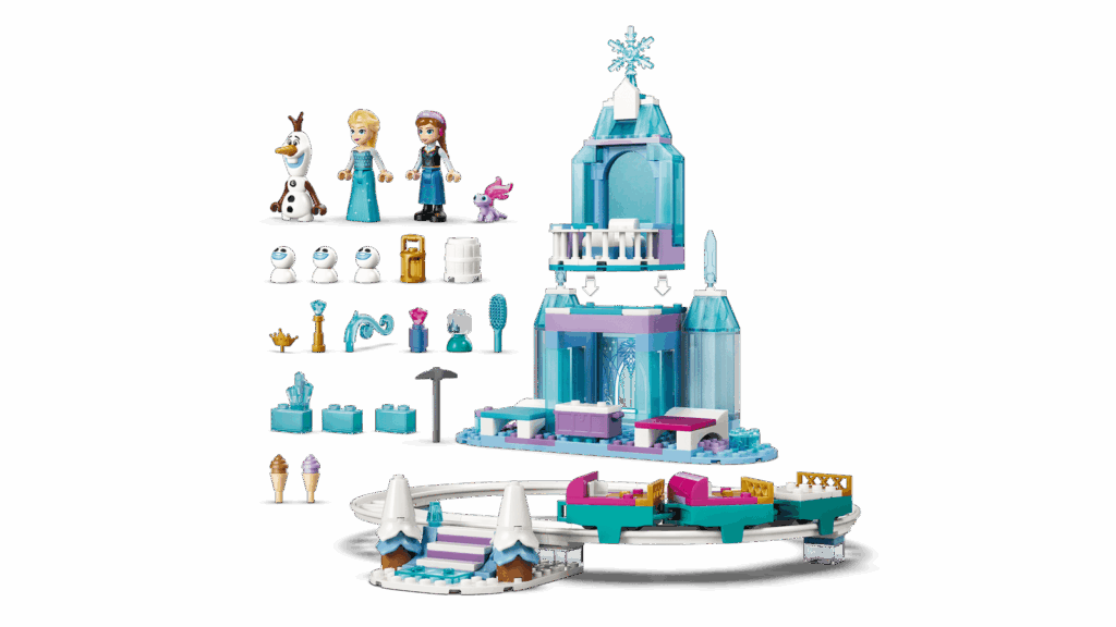 LEGO Disney 43281 Elsin ľadový palác a jazda na snehu