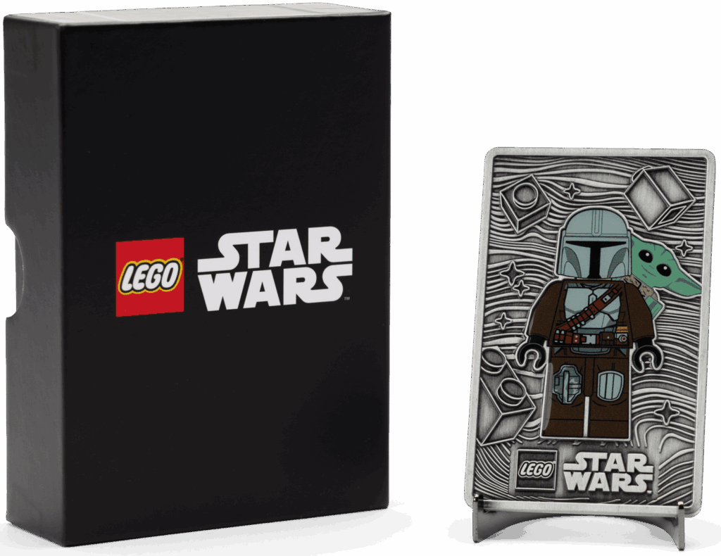 LEGO Kovová kartička Mandalorian a Grogu