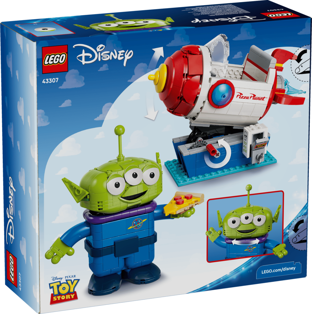 LEGO Disney 43307 Mimozemšťan s vesmírnou loďou Pizza Planet