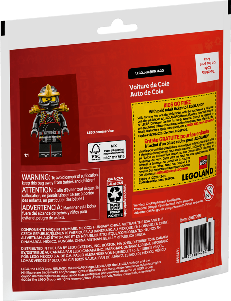 LEGO Ninjago 30723 Cole a jeho nindžovské auto