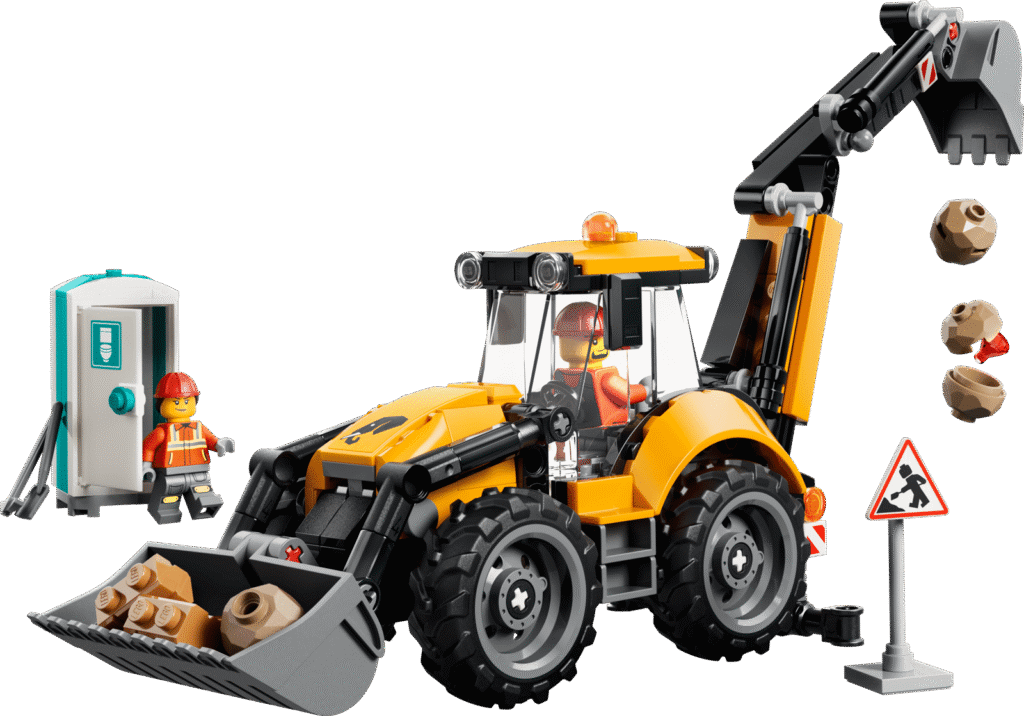 LEGO City 60480 Žltý nakladač s rýpadlom