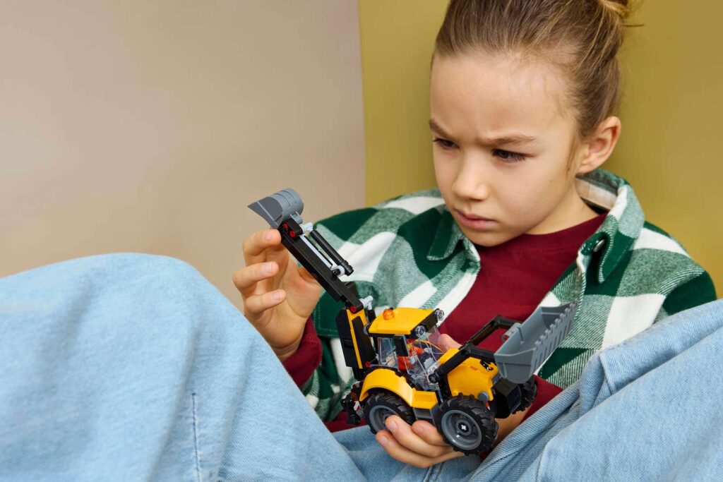 LEGO City 60480 Žltý nakladač s rýpadlom