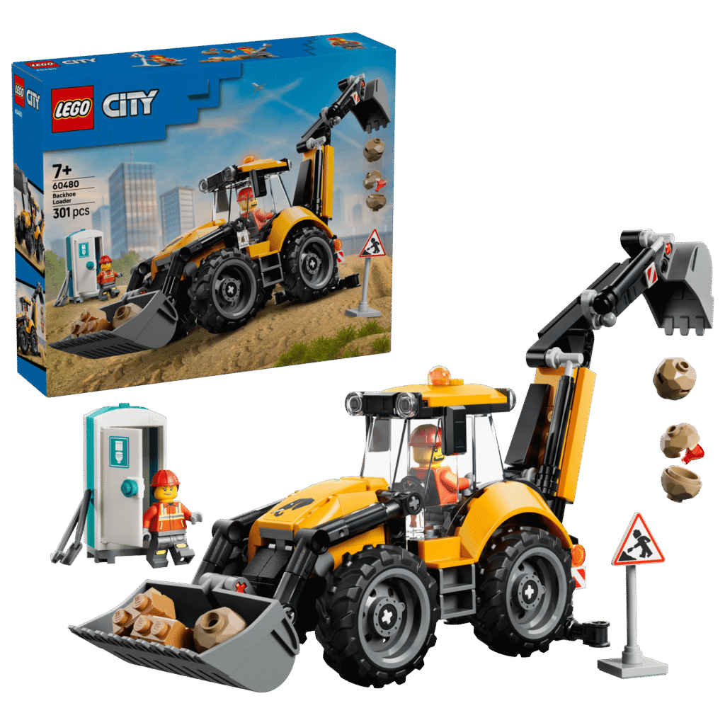 LEGO City 60480 Žltý nakladač s rýpadlom