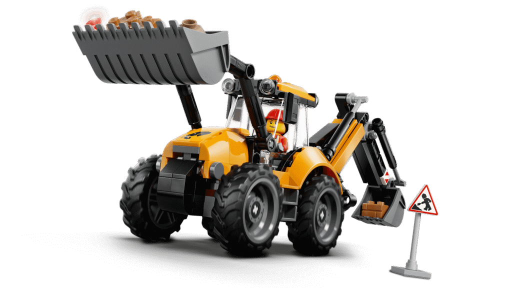 LEGO City 60480 Žltý nakladač s rýpadlom