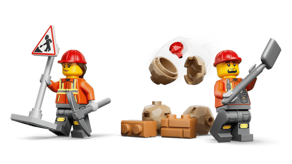 LEGO City 60480 Žltý nakladač s rýpadlom