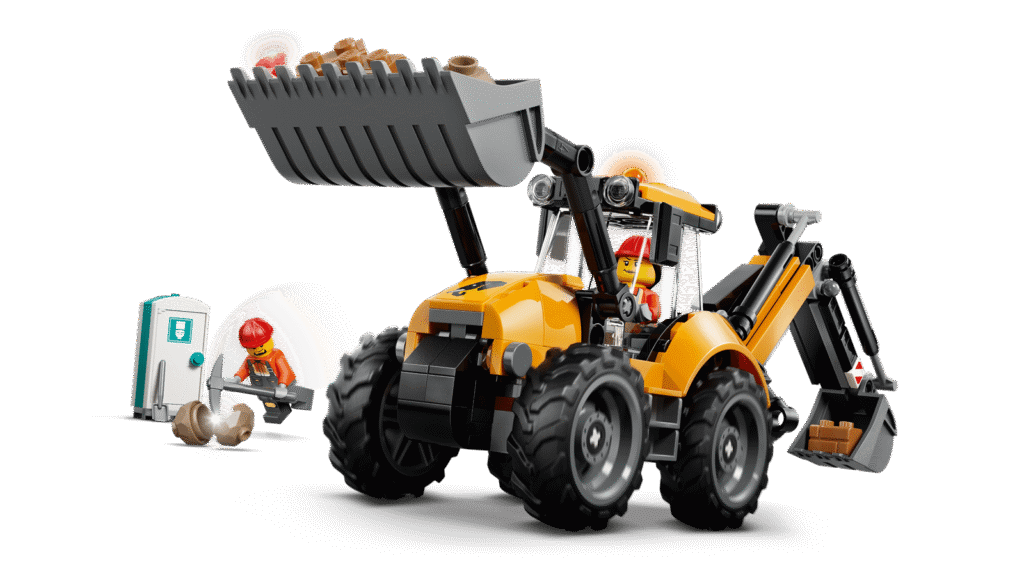 LEGO City 60480 Žltý nakladač s rýpadlom