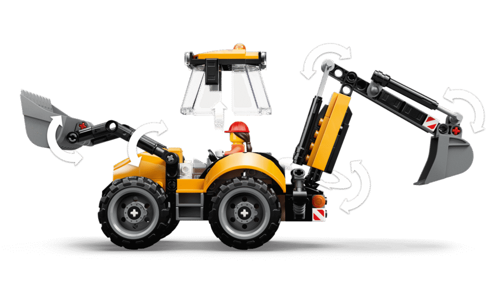 LEGO City 60480 Žltý nakladač s rýpadlom