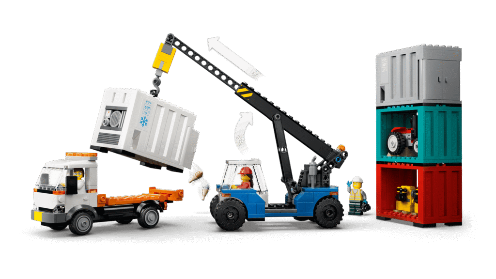 LEGO City 60509 Prístavný nákladný vlak so žeriavom a nákladiakom