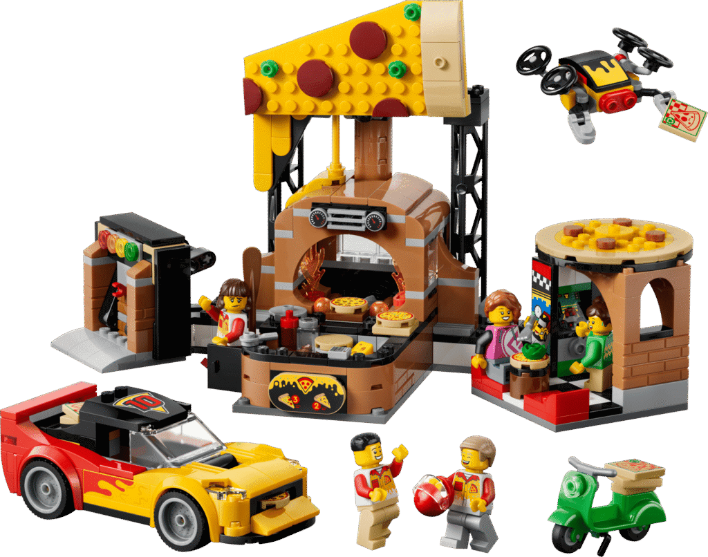 LEGO City 60496 Donáška pizze s vozidlami