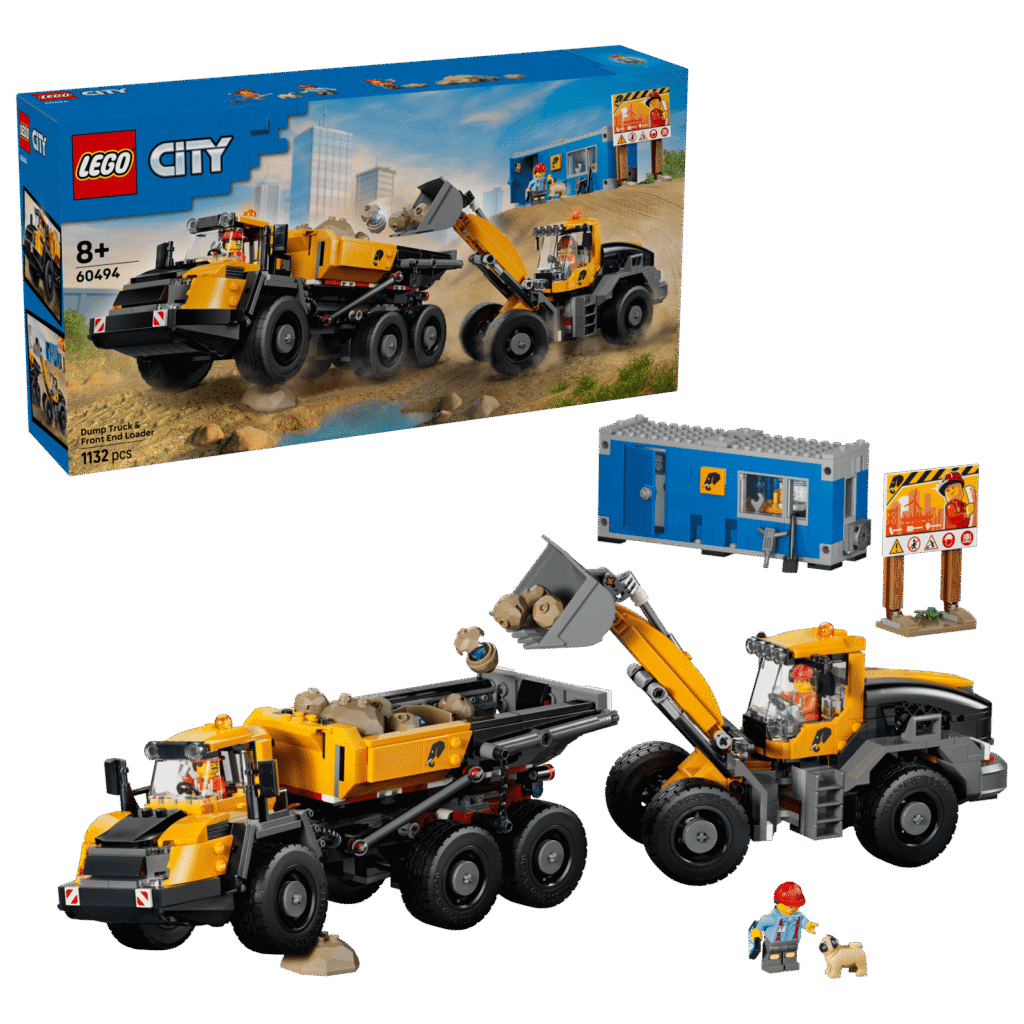 LEGO City 60494 Vyklápací nákladiak a čelný nakladač