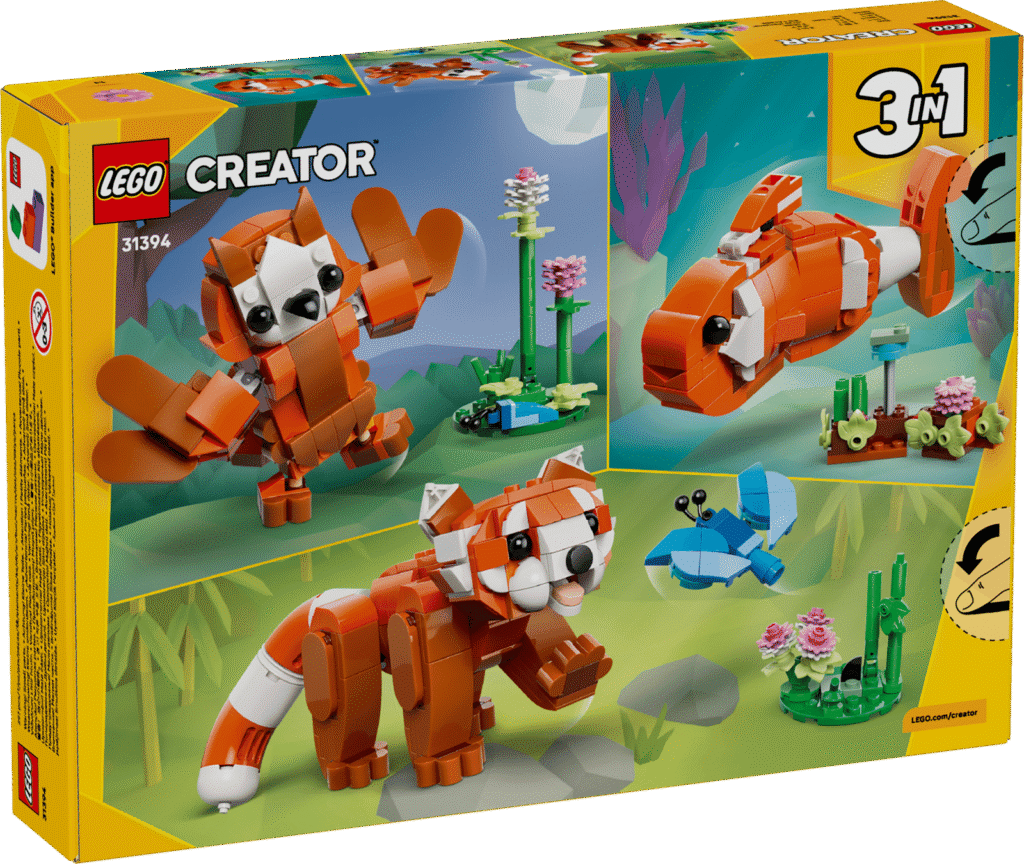 LEGO Creator 3v1 31394 Roztomilé zvieratká: Panda červená