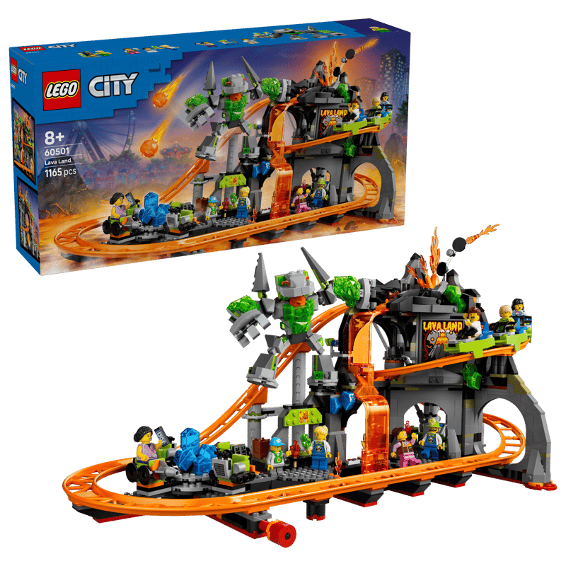 LEGO® City 60501 Zábavný park s horskou dráhou Lava Land